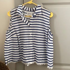 MADEWELL cropped striped shirt